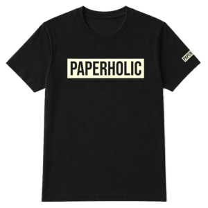 Paperholic Boxed Logo - T-Shirt (Black)