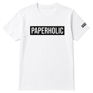 Paperholic Boxed Logo - T-Shirt (White)